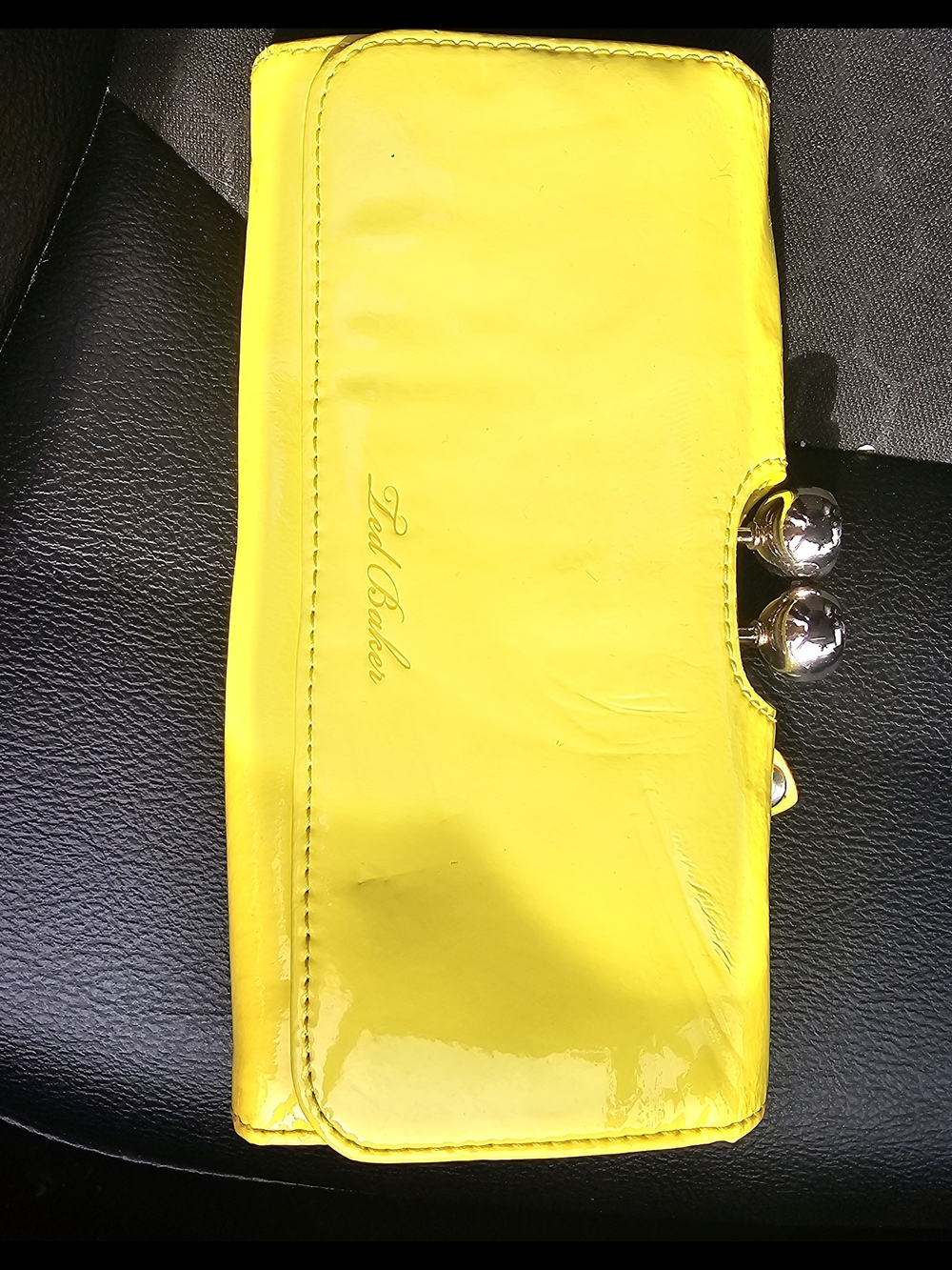 Ted Baker Yellow Patent Leather Wallet